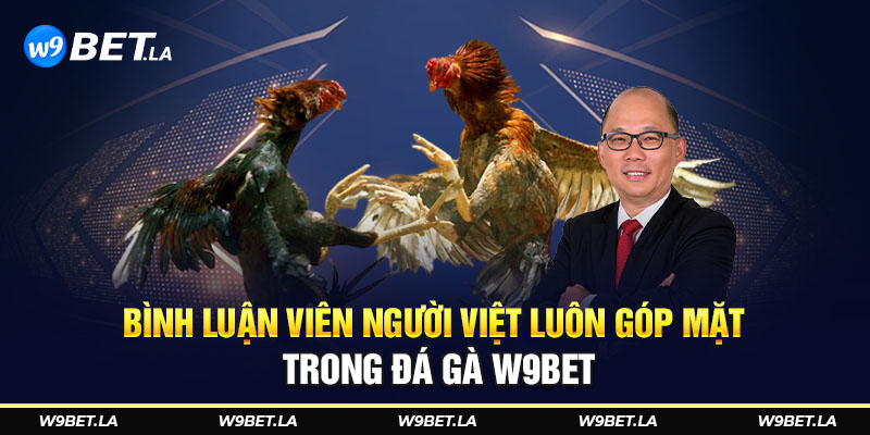 Bình luận viên người Việt luôn góp mặt trong đá gà W9bet